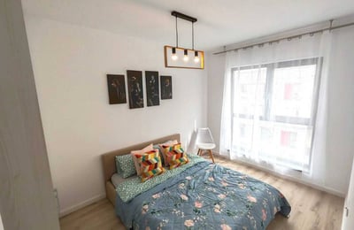 Alquiler de un moderno piso de 2 habitaciones con cocina independiente y balcón, 55 m², en Bucarest, Rumanía